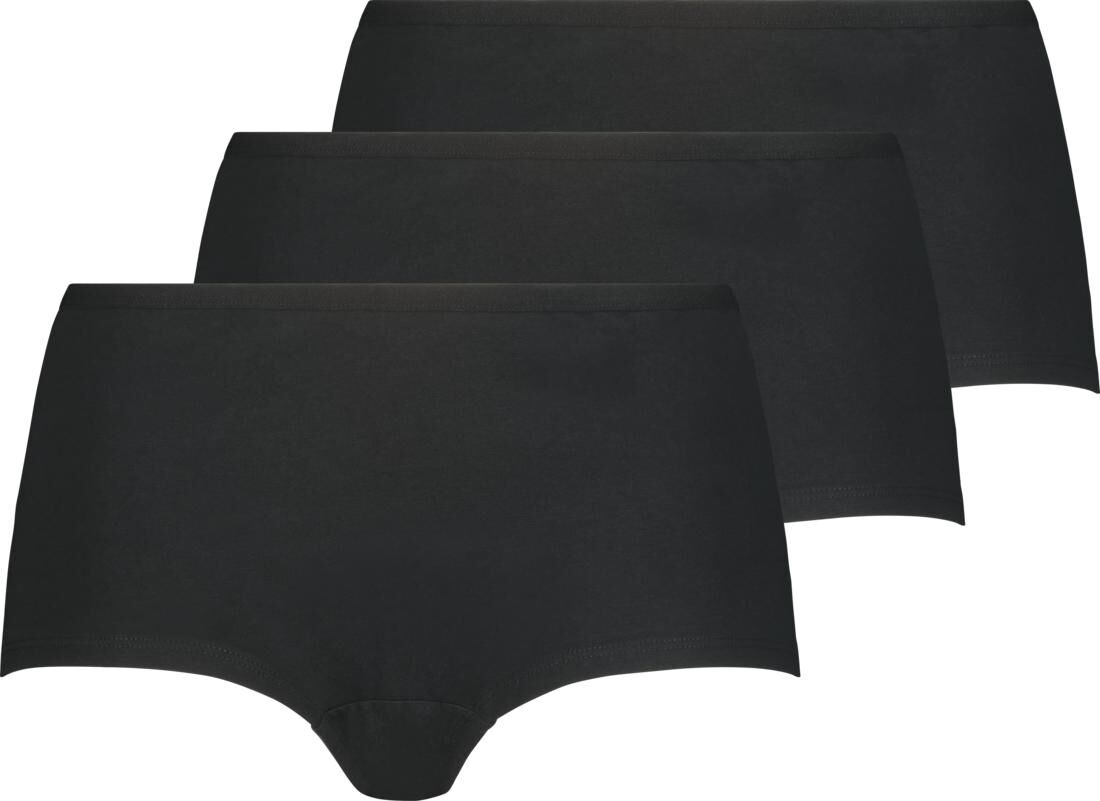 3-pak knickers zwart - HEMA