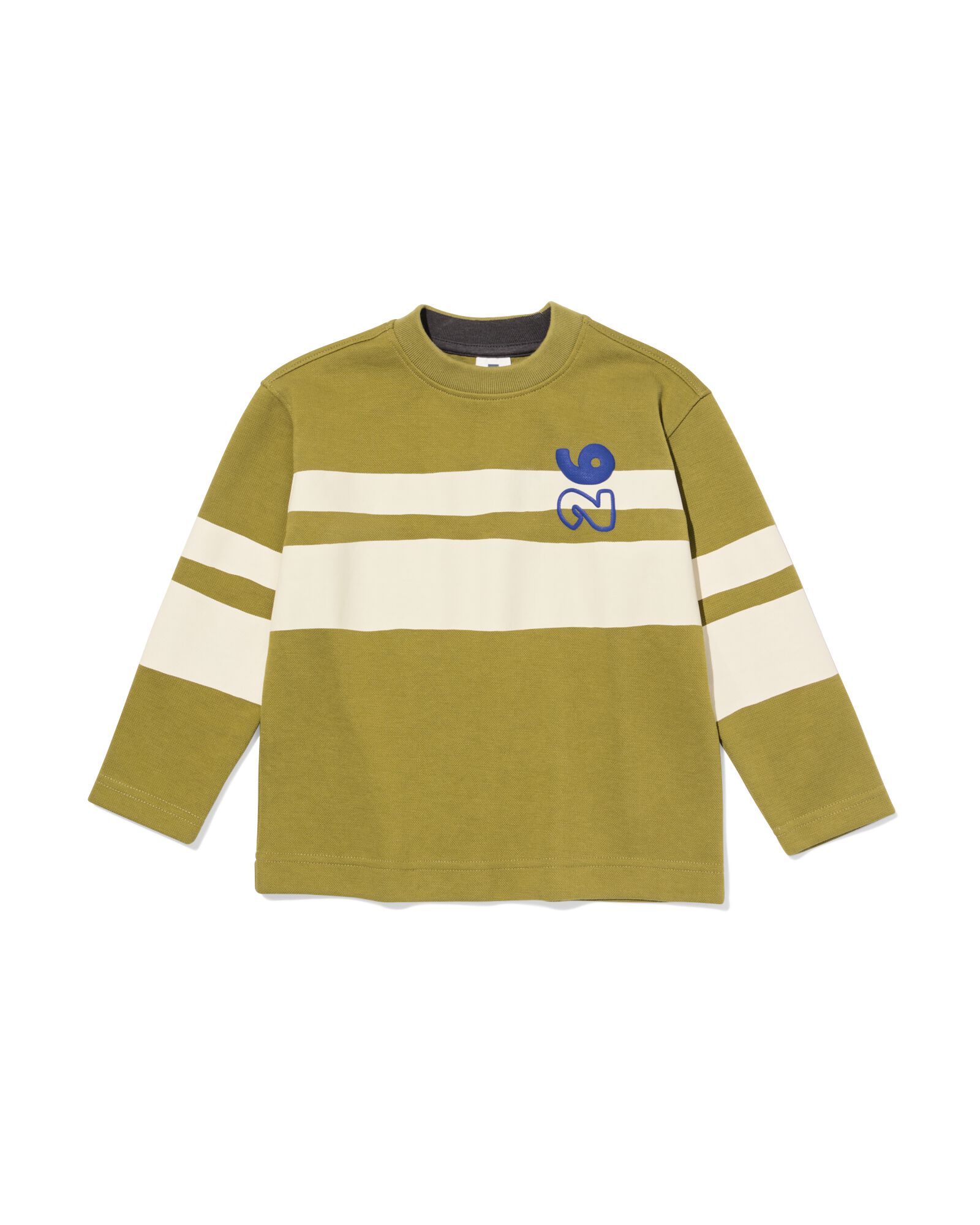 Kindershirt, gestreift olivgr&uuml;n - 30711107OLIVE - HEMA