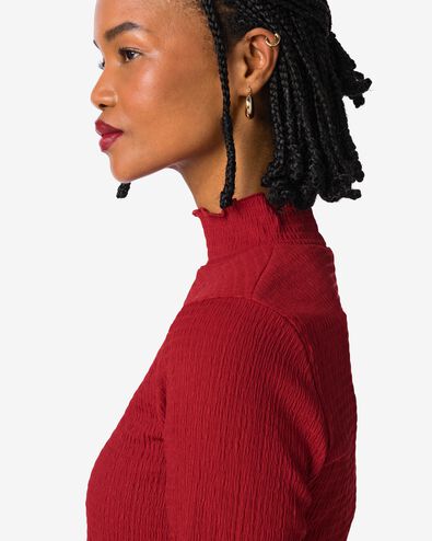 Damen-Shirt Dewi, Crinkle-Design rot - 36206160RED - HEMA