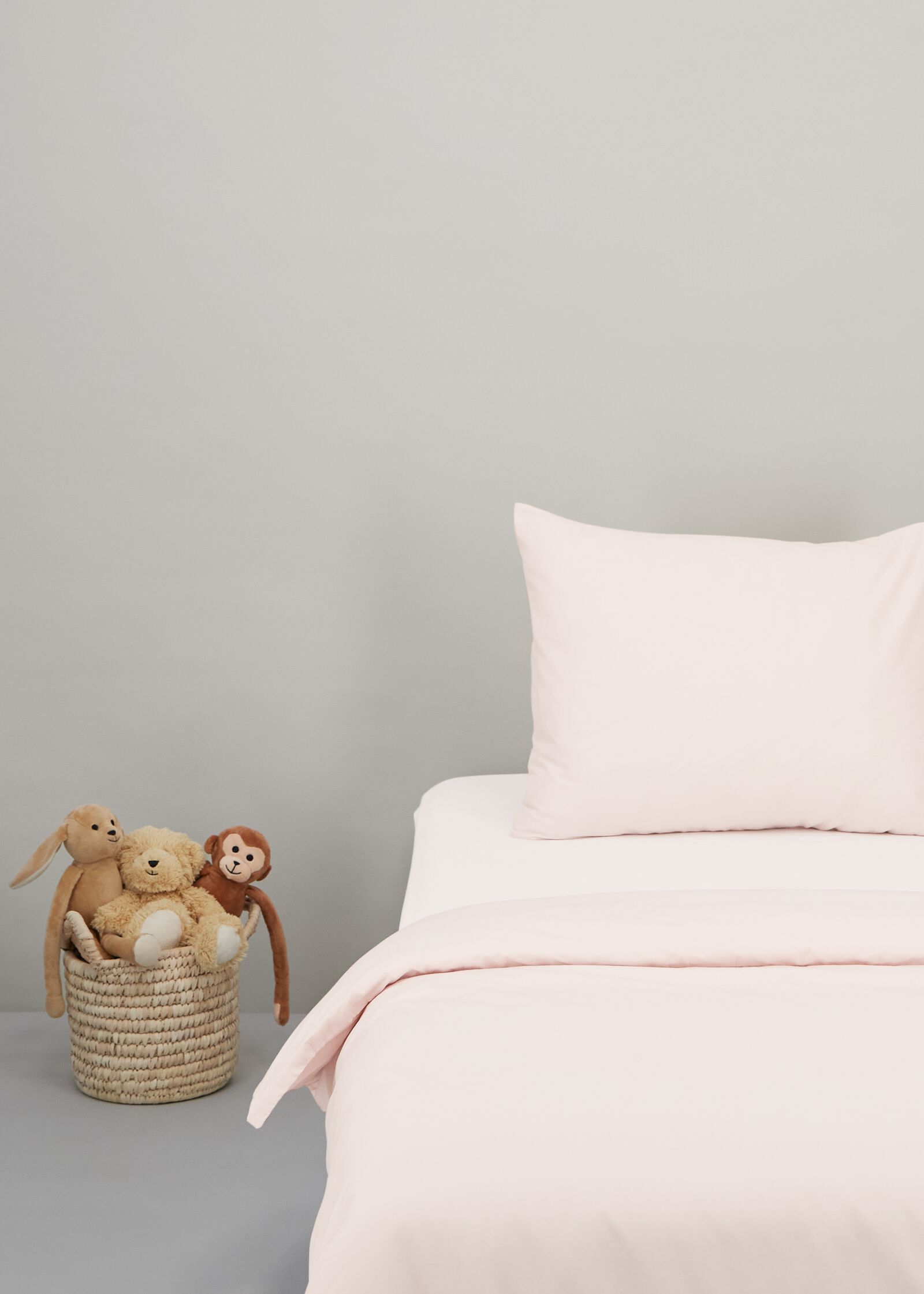 housse de couette enfant 120x150 cm en coton doux rose clair - 5740024 - HEMA