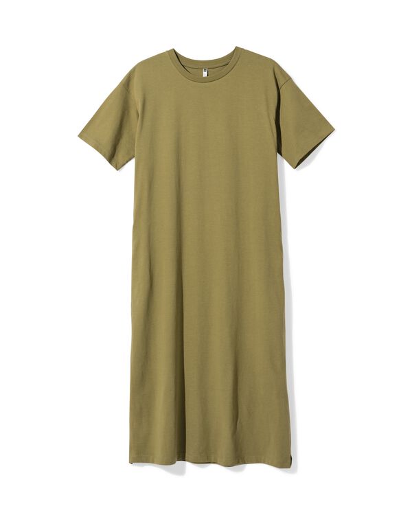 robe t-shirt femme Larissa coupe d&eacute;contract&eacute;e jersey vert vert - 36209450GREEN - HEMA