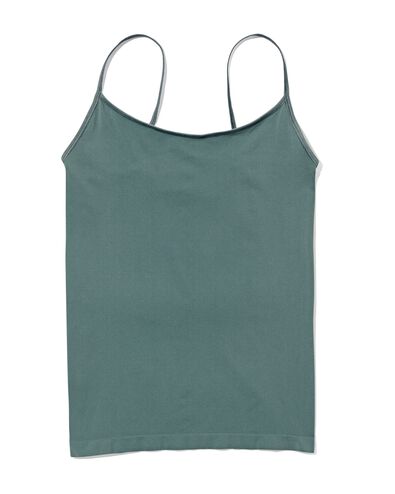 dames hemd naadloos micro groen XL - 19650490 - HEMA