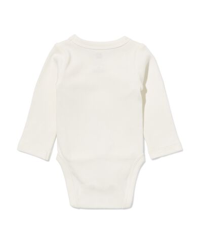 newborn meegroei overslag body rib  wit wit - 33430520WHITE - HEMA