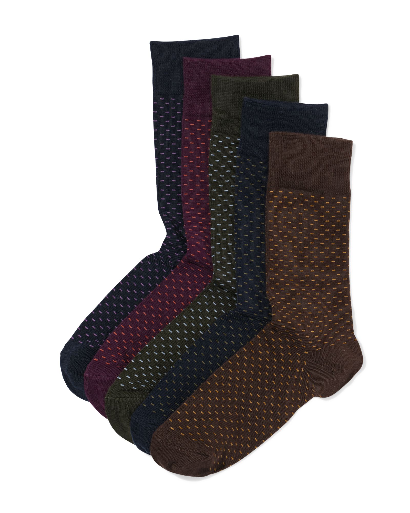Herrensocken gestreift &ndash; 5 Paar dunkelblau dunkelblau - 4150505DARKBLUE - HEMA
