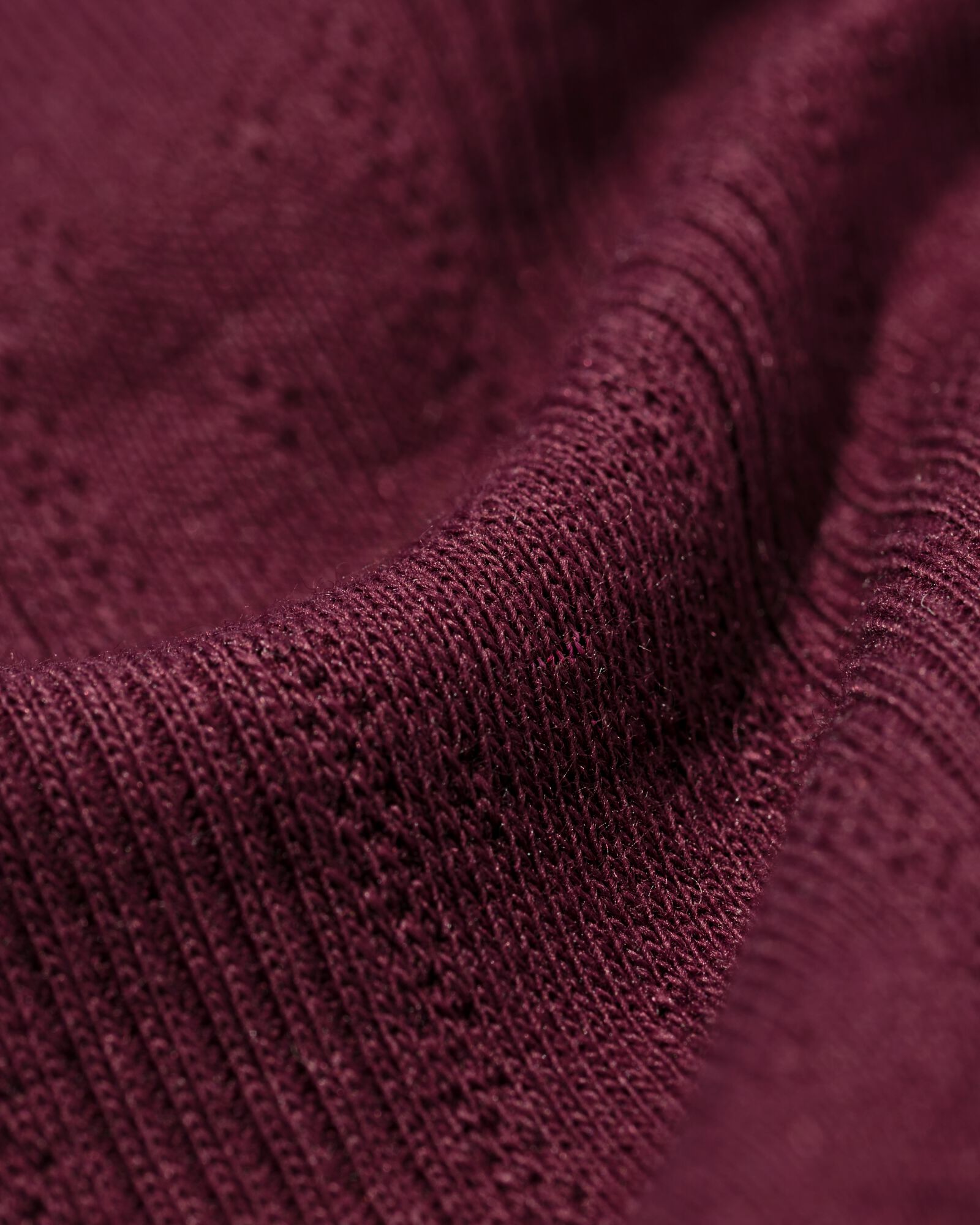 dames T-shirt Colette ajour bordeauxrood bordeauxrood - 36207530BURGUNDYRED - HEMA