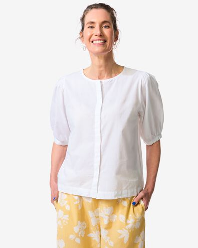 damesblouse Sophie wit wit - 36203730WHITE - HEMA