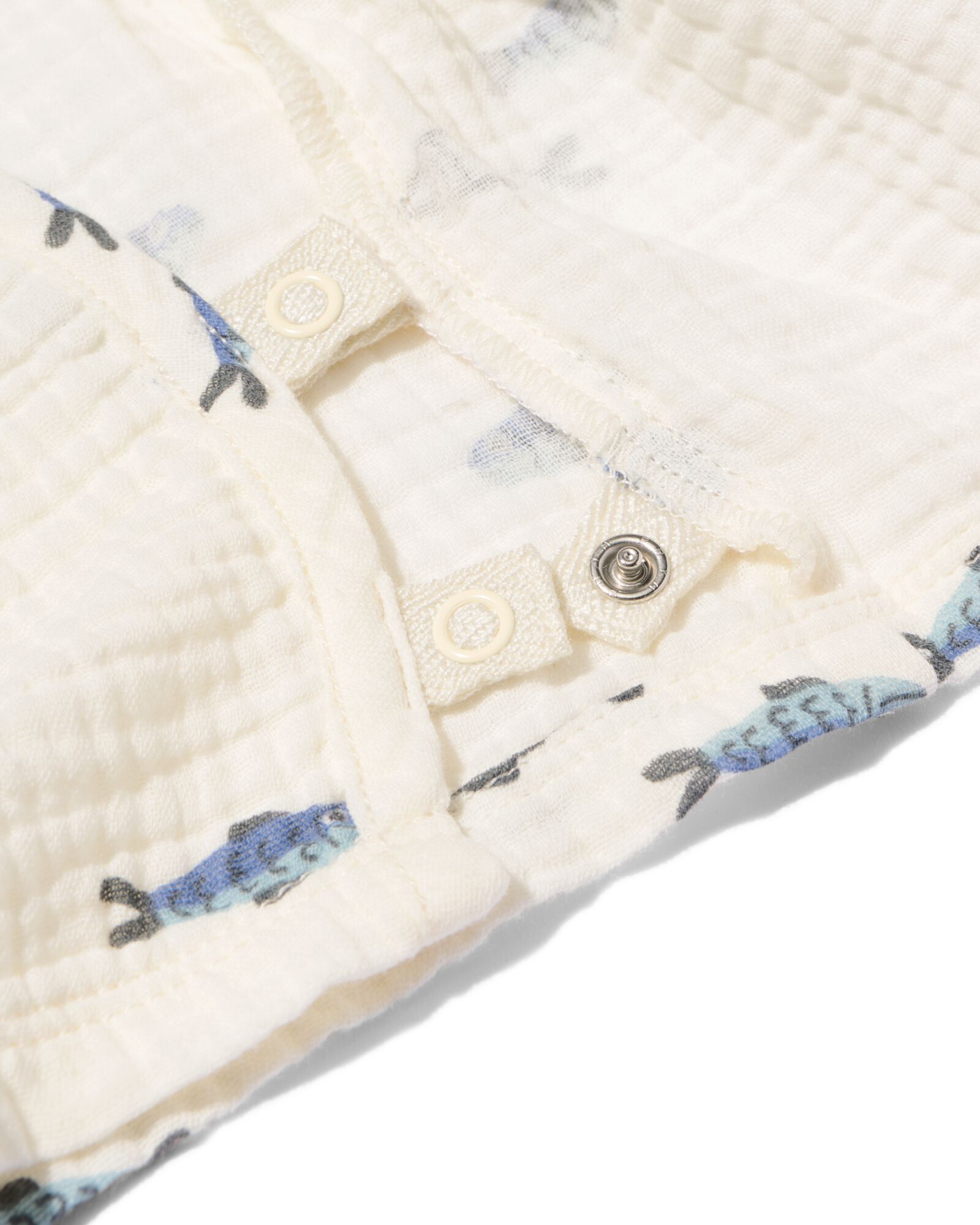 Newborn-T-Shirt Musselin Tierprint mit Wickeldesign eierschalenfarben eierschalenfarben - 33453020OFFWHITE - HEMA