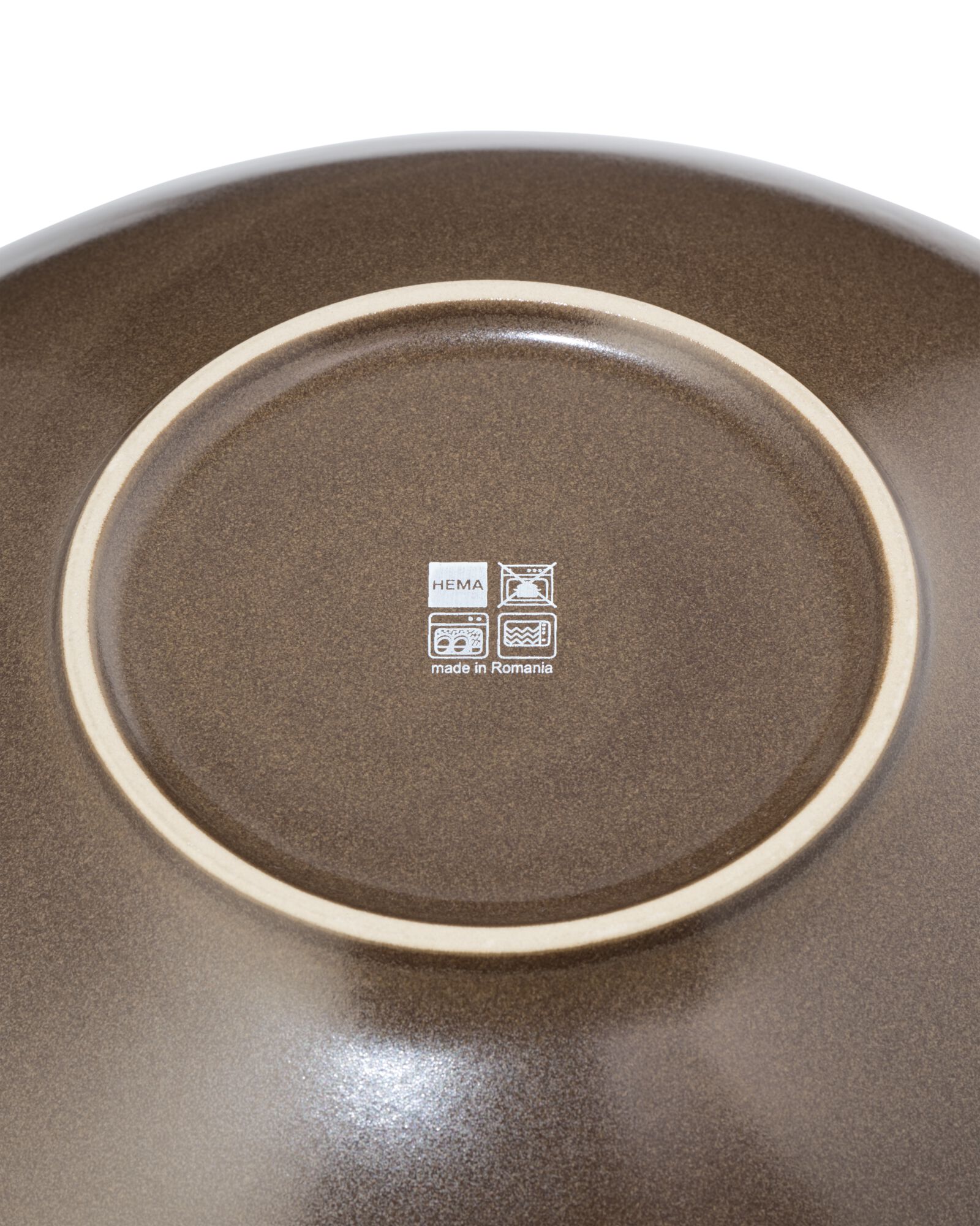 saladeschaal &Oslash;28.5cm PUUR reactief glazuur donkerbruin - 9650410 - HEMA