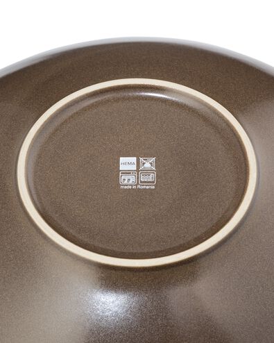 saladeschaal &Oslash;28.5cm PUUR reactief glazuur donkerbruin - 9650410 - HEMA