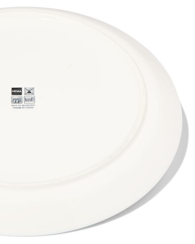 assiette plate Ø26cm - new bone blanc et bleu - vaisselle dépareillée - 9650005 - HEMA