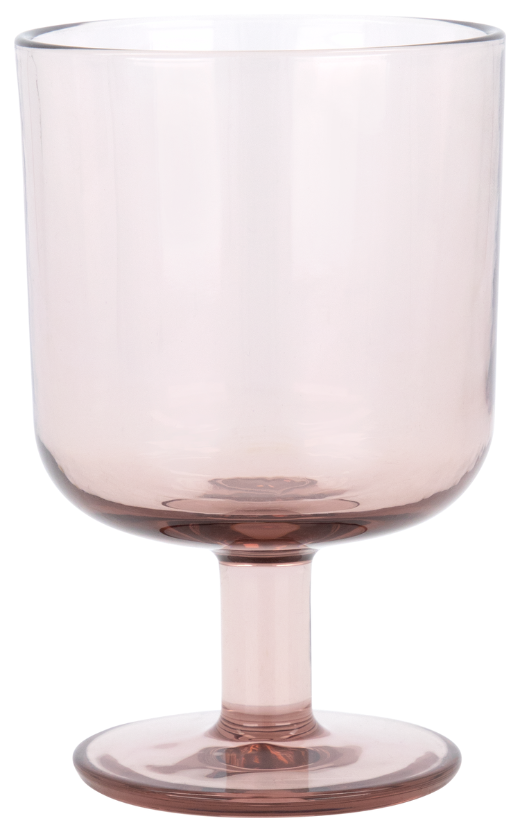 Revolutionair steen verzending wijnglas Bergen roze 250ml - HEMA