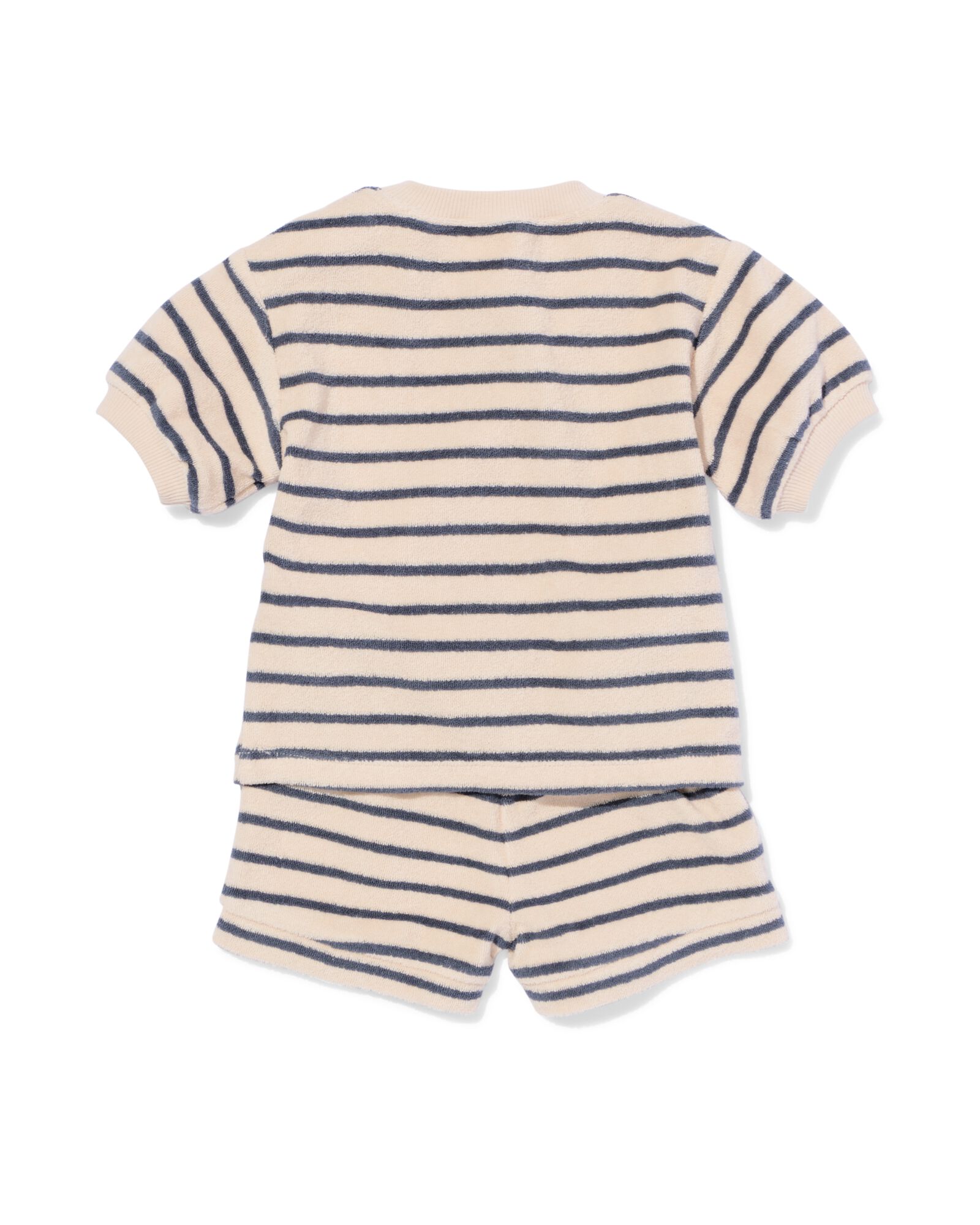 newborn kledingset badstof strepen ecru - 33418520ECRU - HEMA