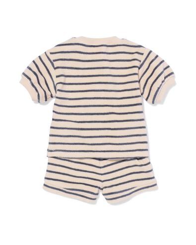 newborn kledingset badstof strepen ecru - 33418520ECRU - HEMA