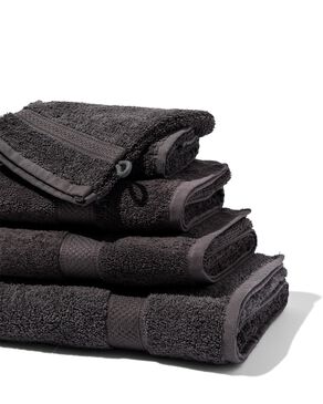 serviette de bain - 60x110 cm - qualité épaisse - gris foncé gris foncé serviette 60 x 110 - 5213602 - HEMA