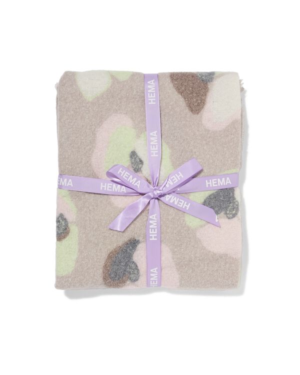 plaid 130x150 cm aspect laine fleurs  - 7326023 - HEMA