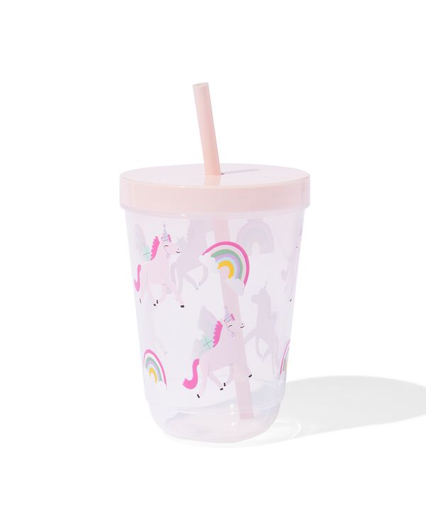 drinkbeker met rietje - 14250056 - HEMA