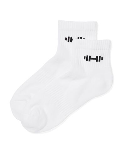dames sportsokken - 2 paar wit wit - 4400040WHITE - HEMA