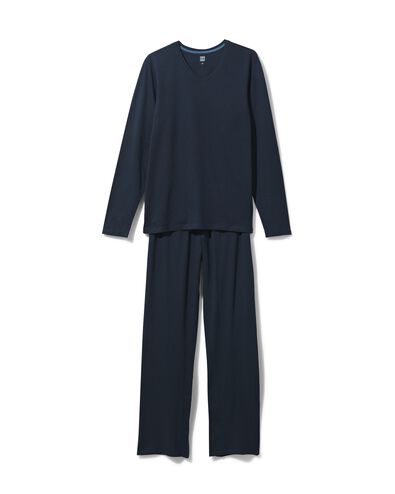 Herren-Pyjama dunkelblau XXL - 23686605 - HEMA