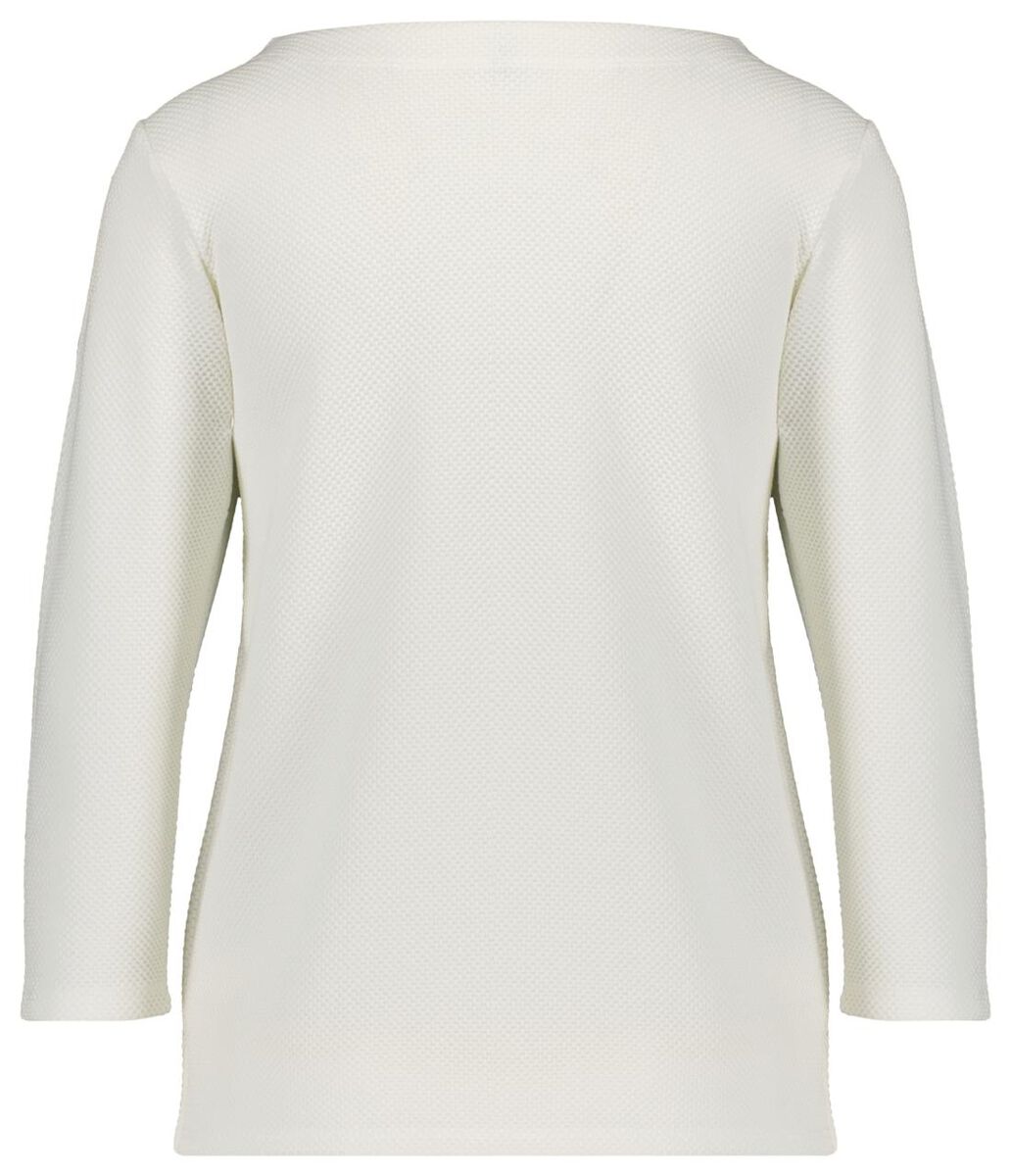 Damen-Shirt, Struktur eierschalenfarben S - 36289657 - HEMA