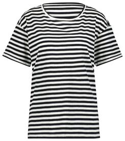 t-shirt femme rayures noir/blanc noir/blanc - 1000023915 - HEMA