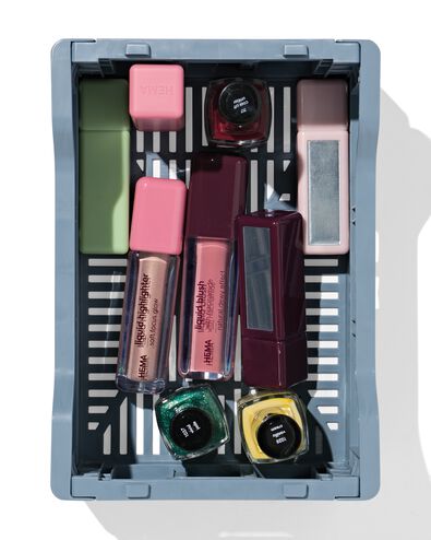 klapkrat letterbord recycled donkerblauw XS  13 x 18 x 8 - 39811086 - HEMA