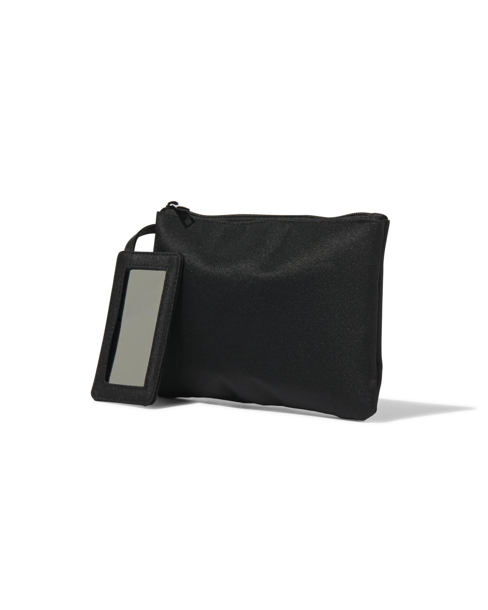 make-up tas plat zwart 14x21 - 11890610 - HEMA