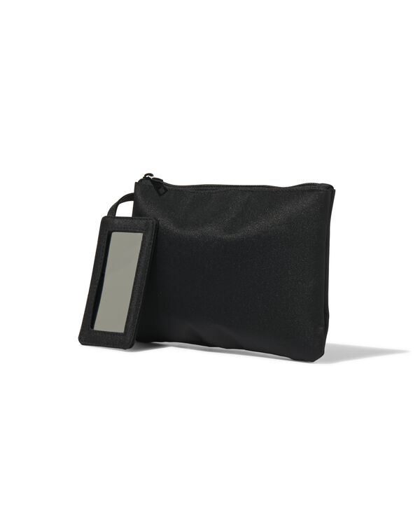 Kosmetiktasche, flach, schwarz, 14 x 21 cm - 11890610 - HEMA