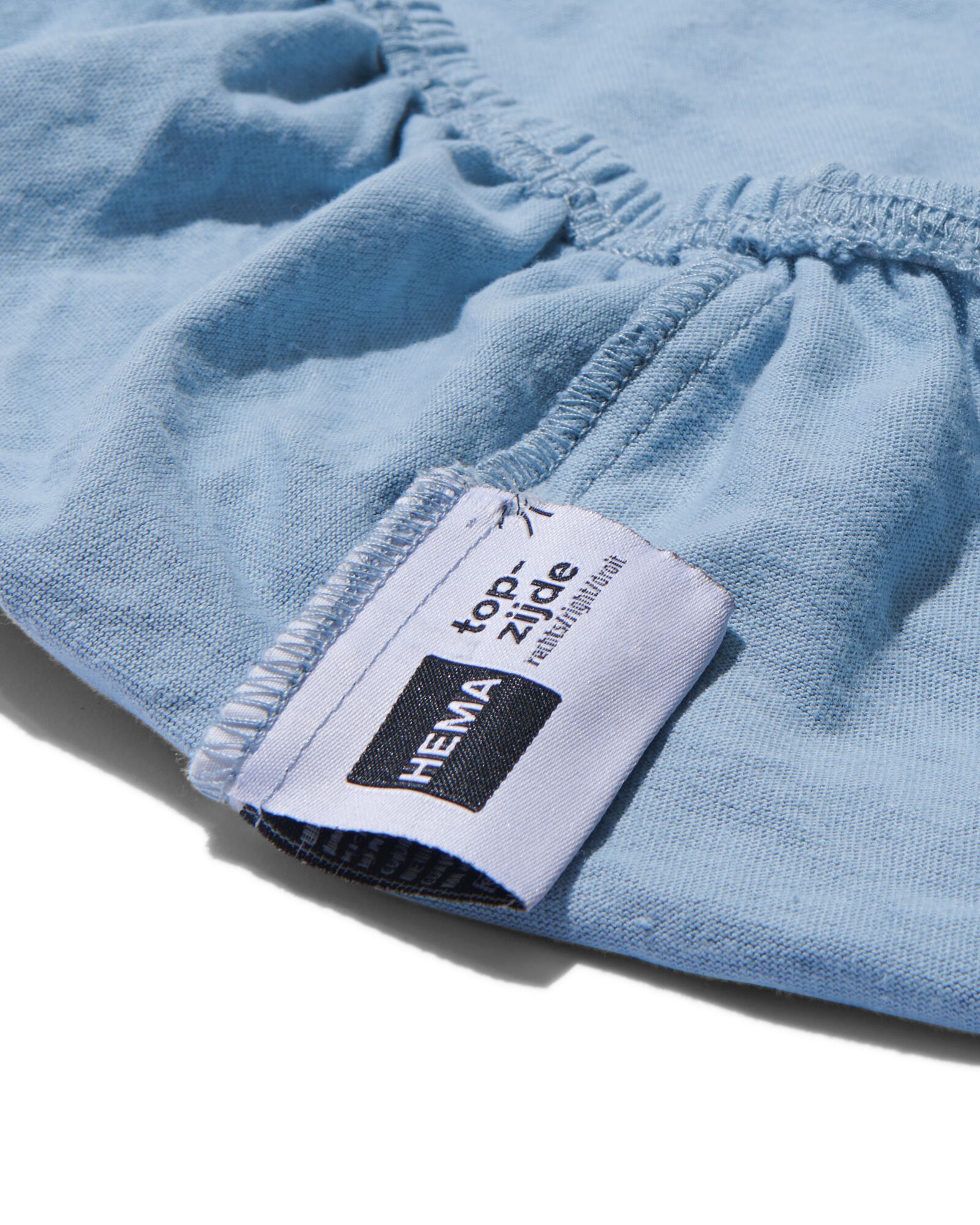 peuter hoeslaken jersey 70x150 blauw - 5180003 - HEMA