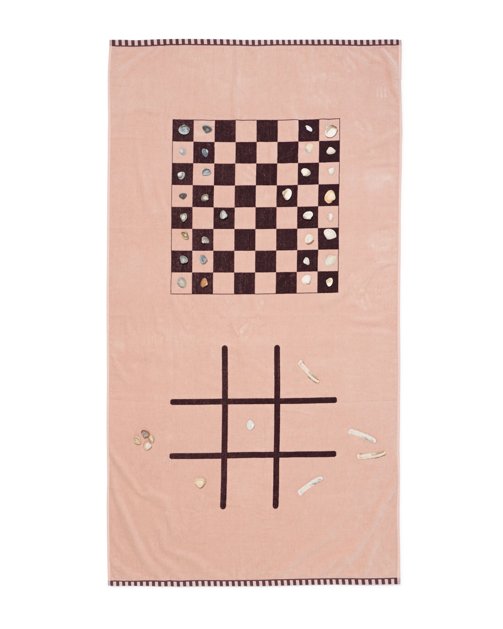 Strandtuch mit Spiel, 180 &times; 100 cm, Baumwolle - 41800272 - HEMA