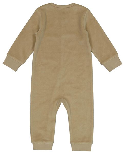 Baby-Pyjama, Samt, gerippt braun braun - 1000028714 - HEMA
