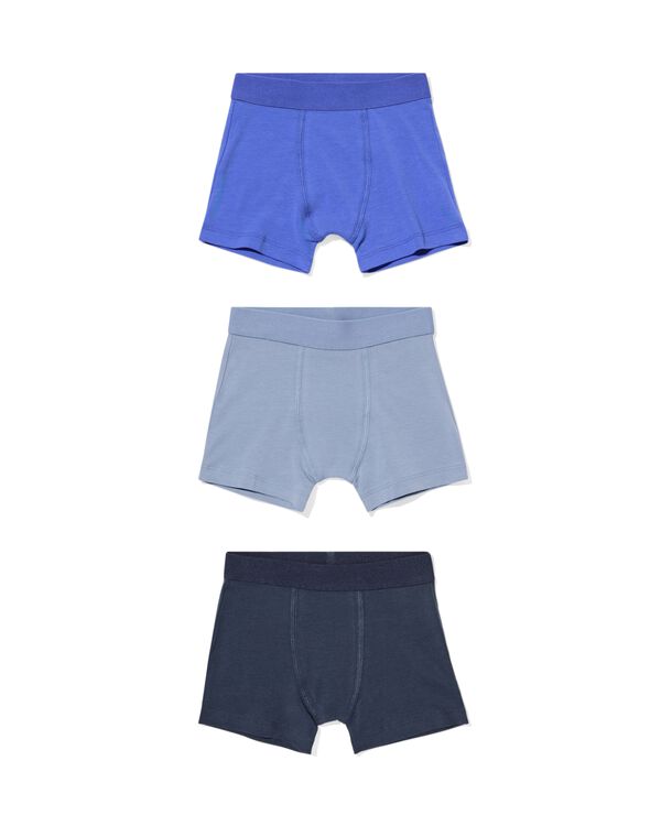 boxers pour enfants unis - 3 pi&egrave;ces bleu bleu - 19203540BLUE - HEMA