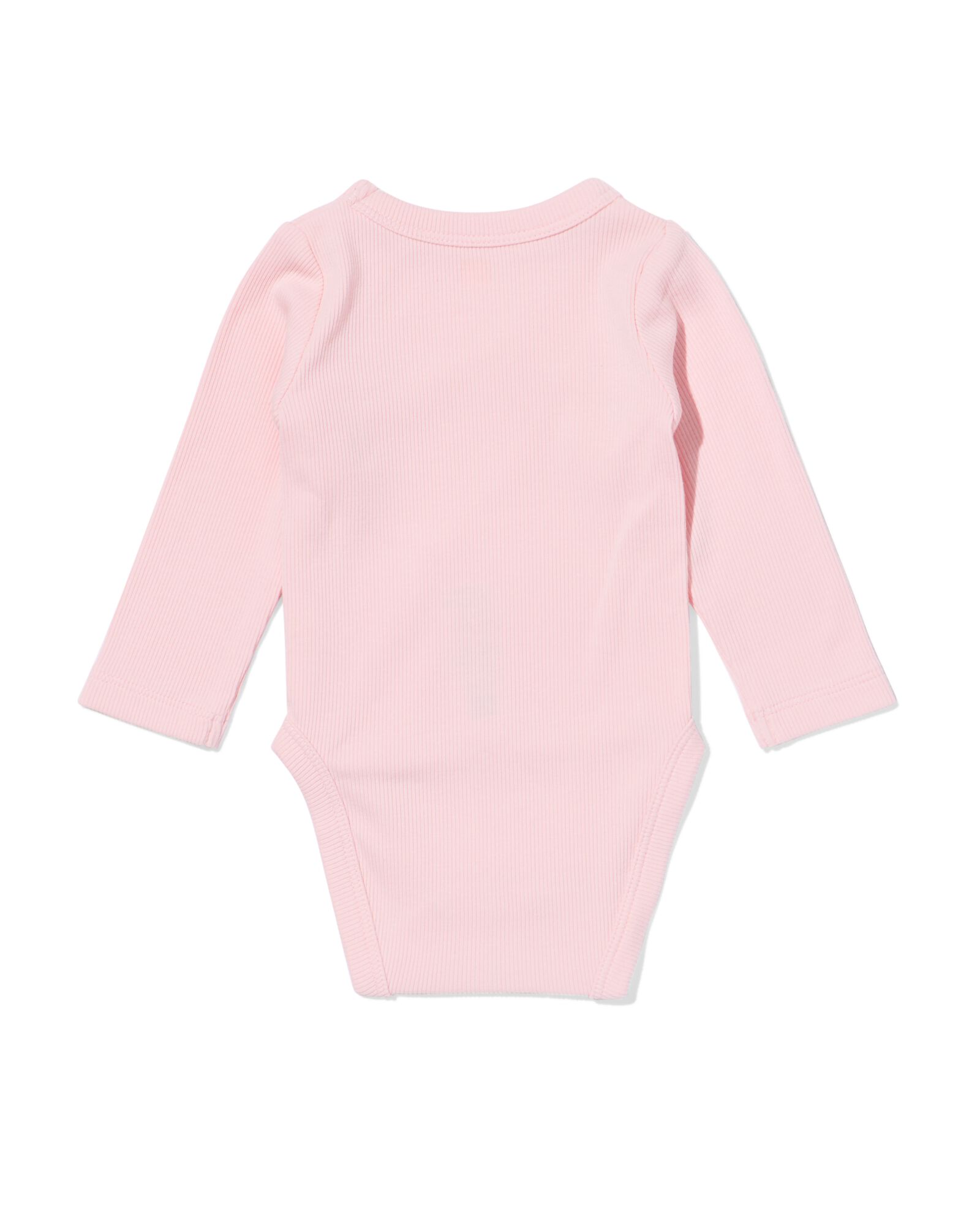 newborn meegroei overslag body rib lichtroze lichtroze - 33438720LIGHTPINK - HEMA