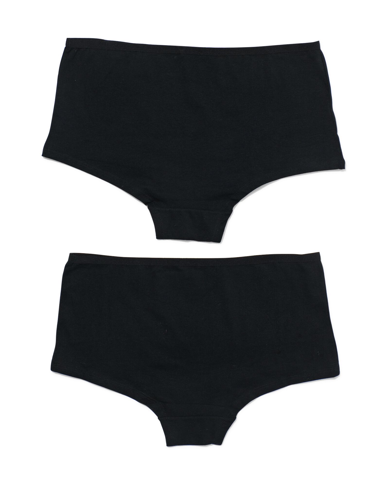 dames shorties stretch katoen - 2 stuks zwart zwart - 1000030352 - HEMA