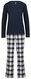 pyjama femme carreaux bleu foncé - 1000024430 - HEMA