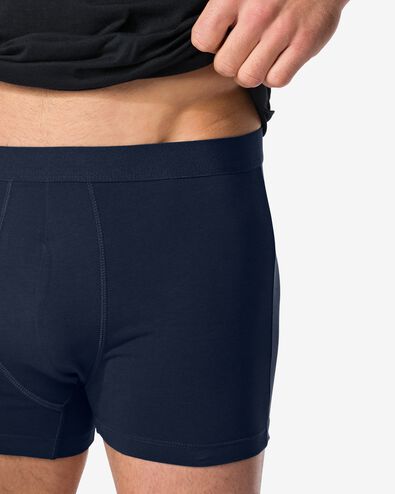 korte herenboxers katoen stretch - 3 stuks rood rood - 19190230RED - HEMA