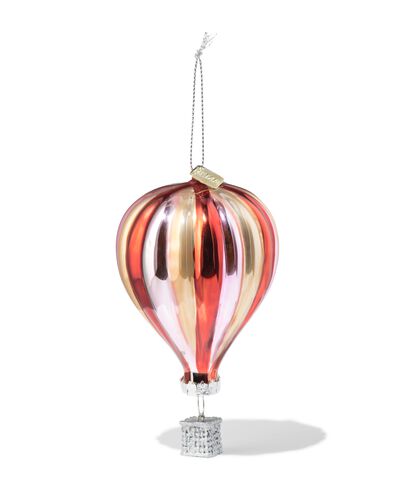 d&eacute;coration de No&euml;l &agrave; suspendre 10 cm verre montgolfi&egrave;re - 25102133 - HEMA
