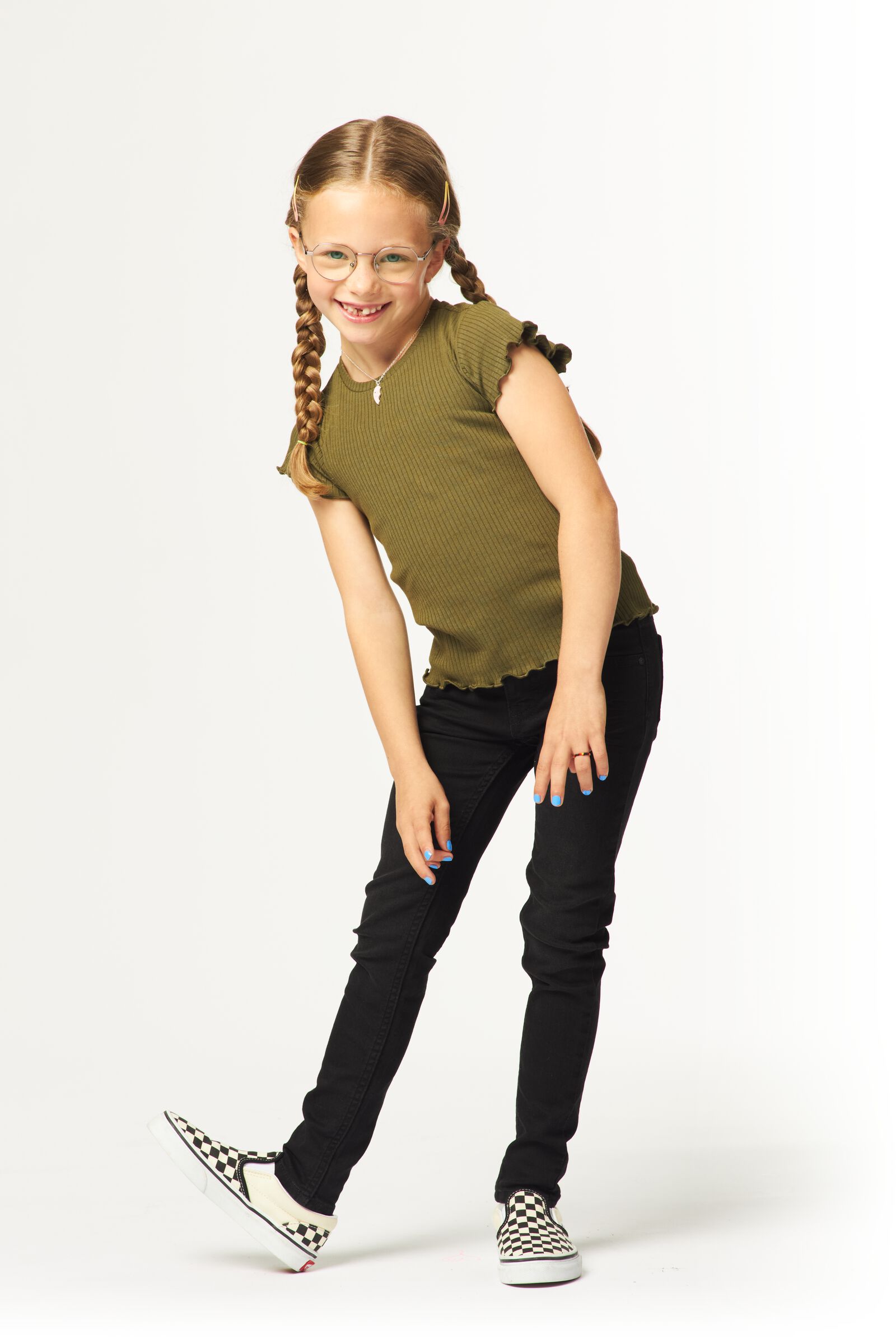 kinder jeans skinny fit zwart - 1000028235 - HEMA