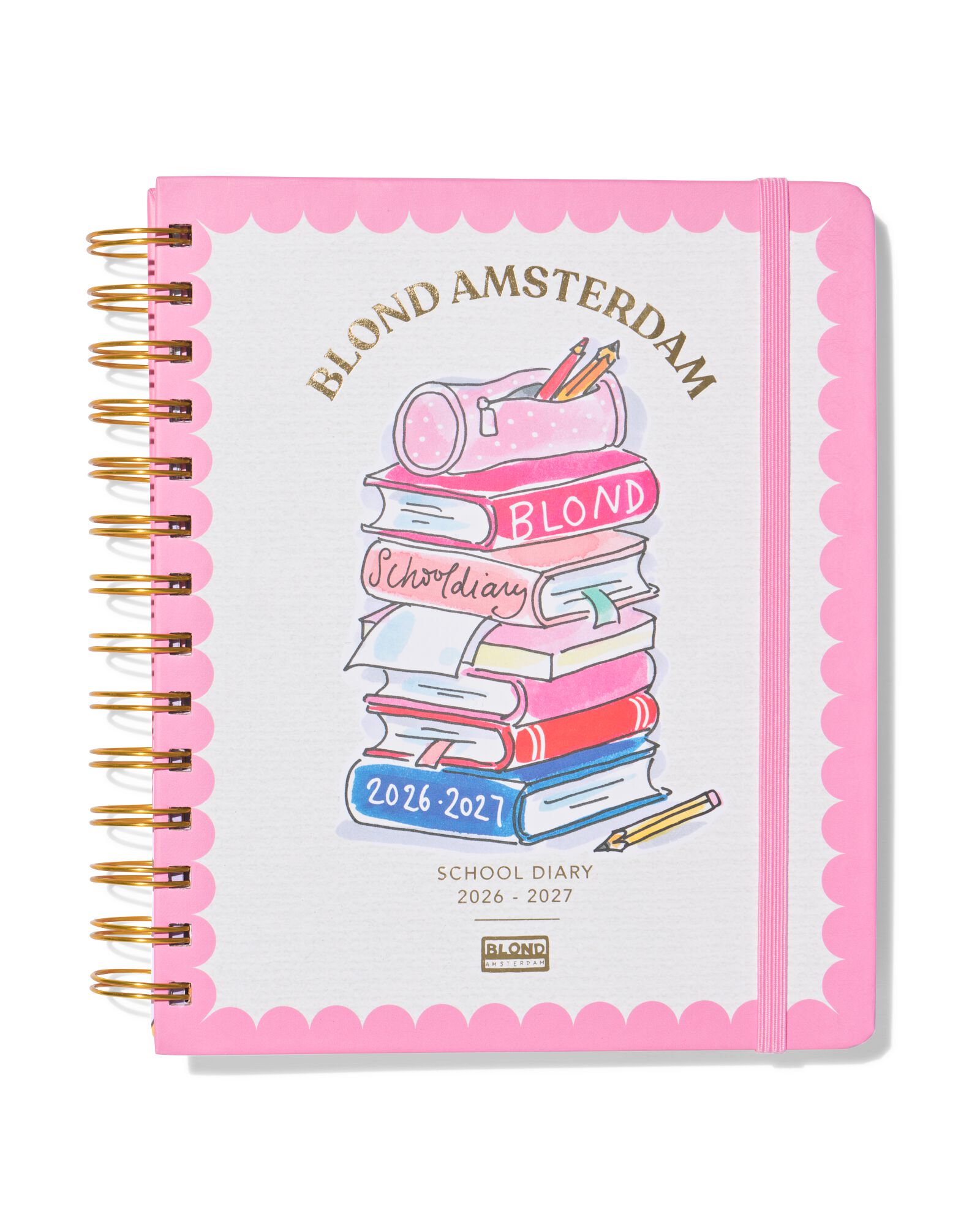 agenda scolaire Blond Amsterdam 2026-2027 15,5x19cm - 14904705 - HEMA