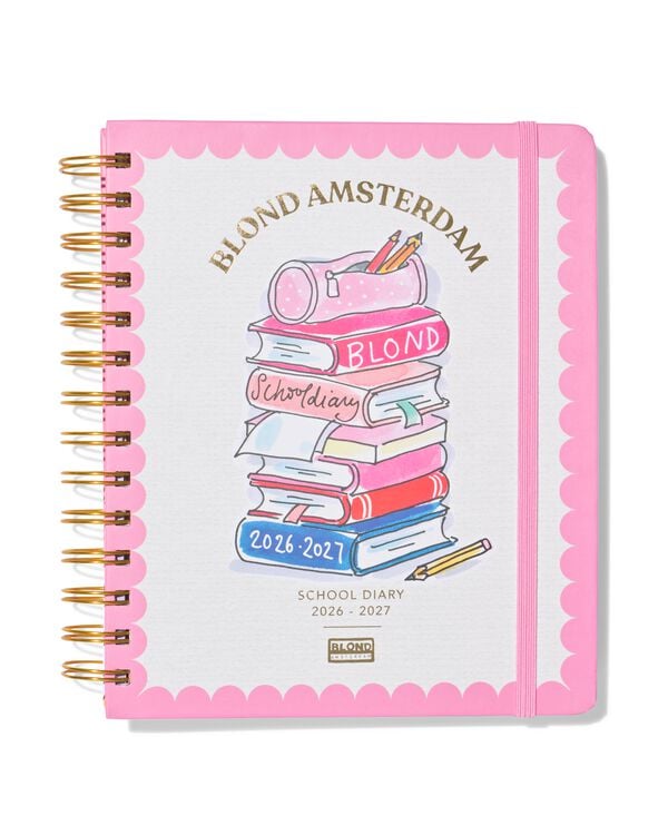 agenda scolaire Blond Amsterdam 2026-2027 15,5x19cm - 14904705 - HEMA