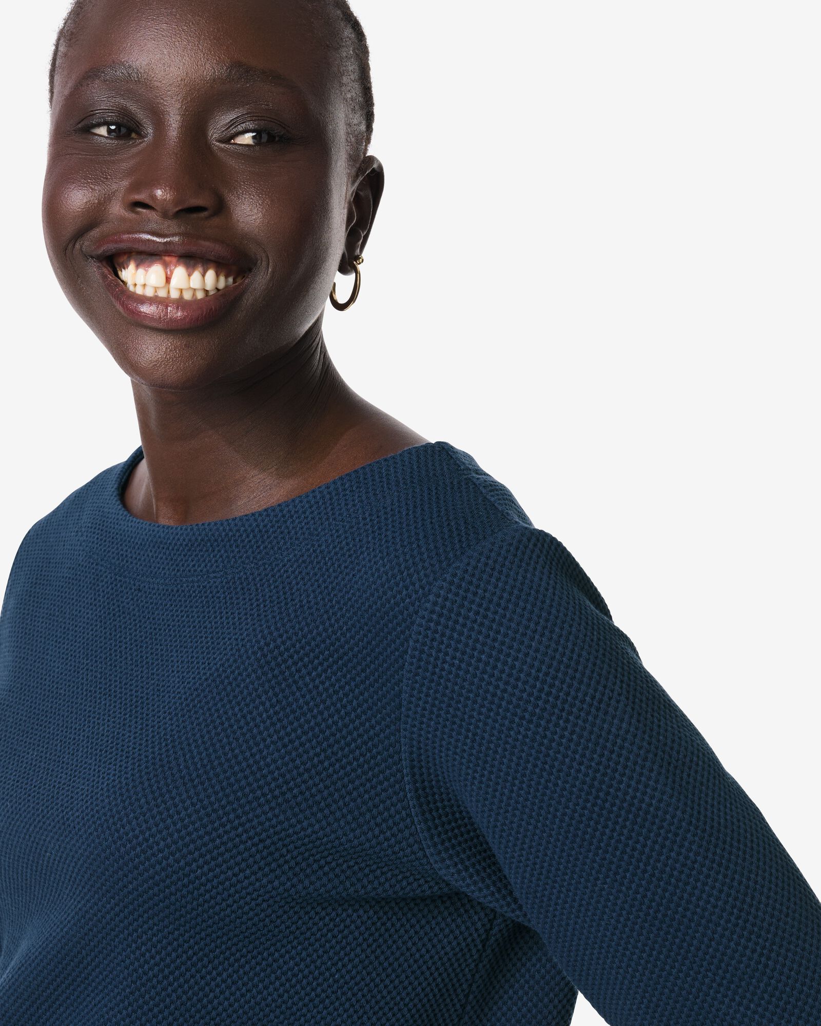 dames T-shirt Cara jersey strepen donkerblauw donkerblauw - 36302370DARKBLUE - HEMA