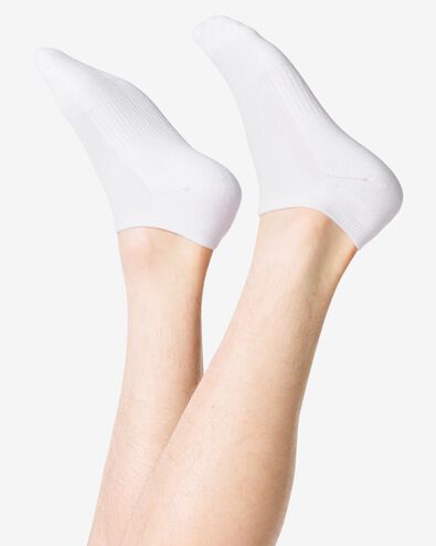 heren enkelsokken sport - 5 paar wit wit - 1000028316 - HEMA