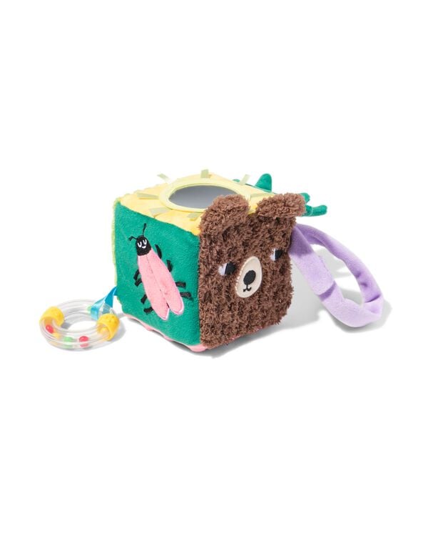 activiteiten kubus 13x13x13cm pluche - 15100201 - HEMA