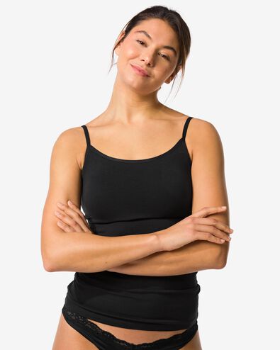 Damen-BH-Hemd mit integrierten Cups schwarz schwarz - 19603125BLACK - HEMA