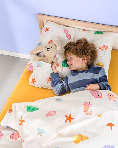 housse de couette tout-petits 120x150 coton doux monde marin - 5730231 - HEMA