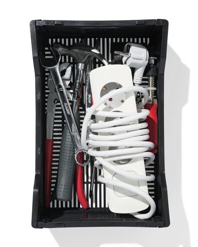 klapkrat letterbord recycled S zwart zwart S  20 x 30 x 11,5 - 39811074 - HEMA