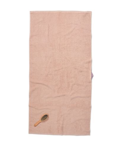 serviette de bain 2ème vie coton recyclé 70x140 vieux rose rose clair serviette 70 x 140 - 5240219 - HEMA