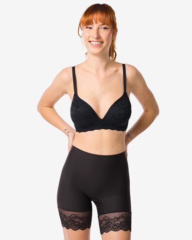 medium corrigerende bikershort second skin zwart zwart - 21560046BLACK - HEMA
