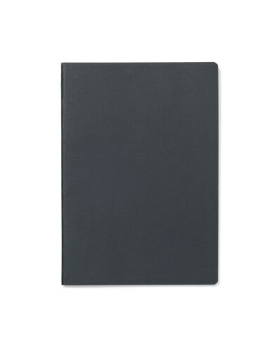 3 cahiers A5 lign&eacute;s noir - 14122249 - HEMA
