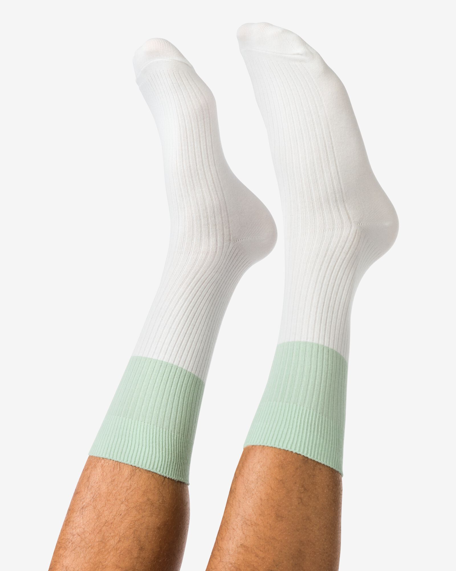 herensokken kleurblokken mintgroen - 4170450MINTGREEN - HEMA