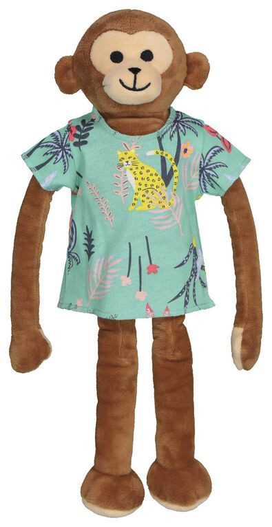 Kinder-Kurzpyjama mit Puppenachthemd, Dschungel aqua 86/92 - 23060851 - HEMA